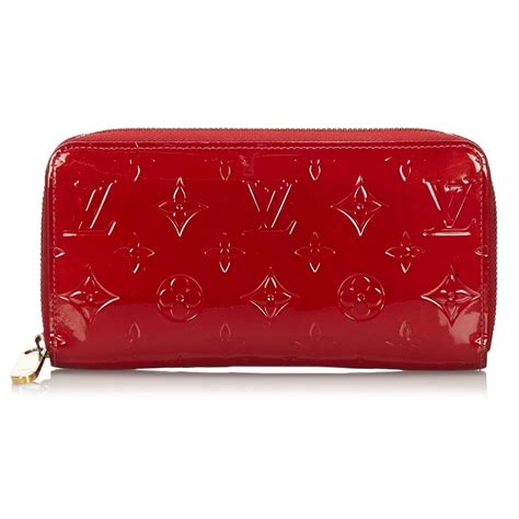 red Louis Vuitton wallet